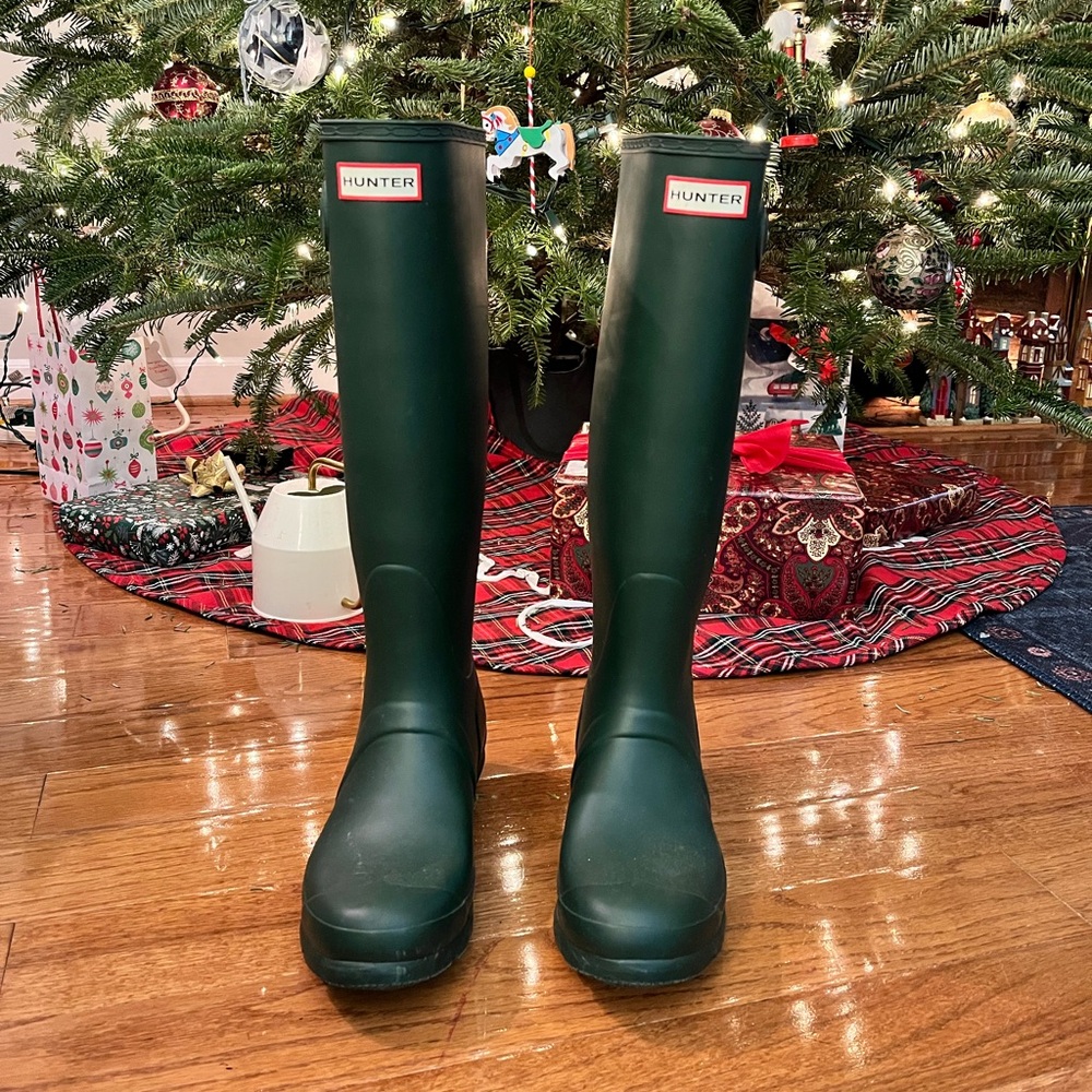 Hunter Forest Green Waterproof Boots
